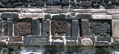 Aztec glyphs showing the numbers 6, 5, 4 by Aztec